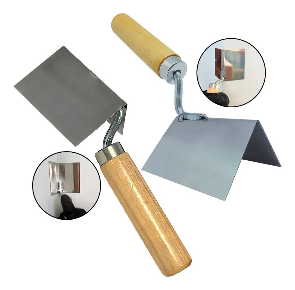 Kit 2 Espátula De Acabamento Quina E Canto Reta 90º Inox