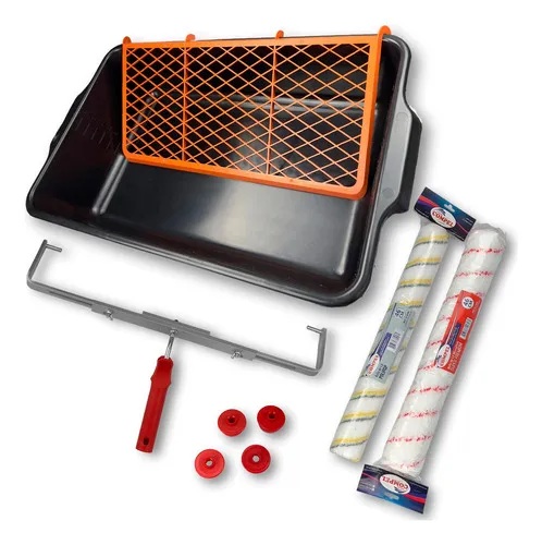 Kit Para Pintura Com Bandeja Rolo e suporte Compel