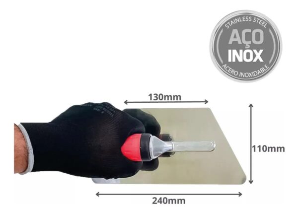 Desempenadeira Trapézio Aço Inox Para Efeitos Decorativos
