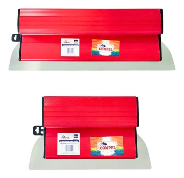 Kit Desempenadeira Berox Inox 25cm E 40cm Para Massa Corrida