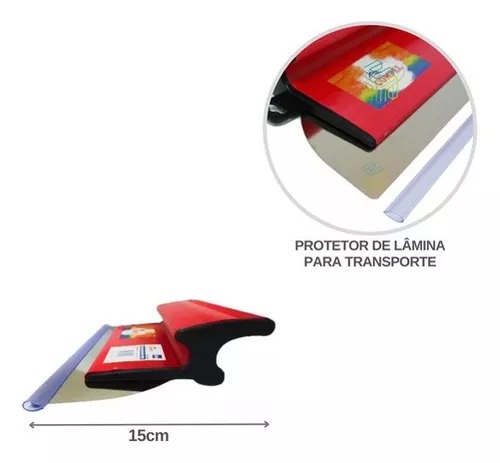 Desempenadeira Berox Aço Inox 25cm Lisa Para Massa Corrida