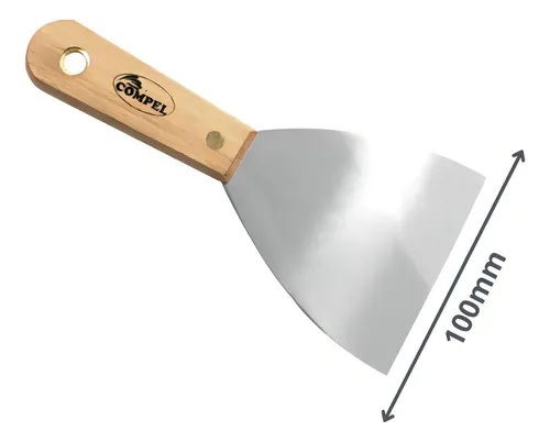 Desempenadeira Inox Para Efeitos Decorativos + Espátula Inox