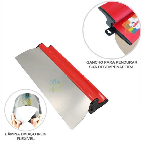 Kit 3 Desempenadeiras Tipo Berox 25/40/60cm + Suporte