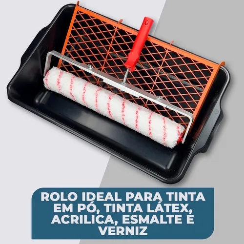 Kit Para Pintura Com Bandeja Rolo e suporte Compel
