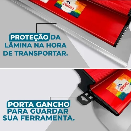 Desempenadeira Berox Aço Inox 25cm Lisa Para Massa Corrida