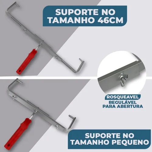 Kit Para Pintura Com Bandeja Rolo e suporte Compel