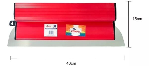 Desempenadeira Berox 40cm Aço Inox para Massa Corrida - Compel
