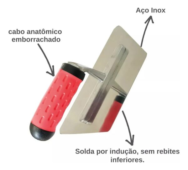 Desempenadeira Trapézio Aço Inox Para Efeitos Decorativos