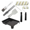 Kit 7 Peças Pintura Parede Teto Rolo Lã + Pincel + Espátula