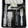 Kit 7 Peças Pintura Parede Teto Rolo Lã + Pincel + Espátula