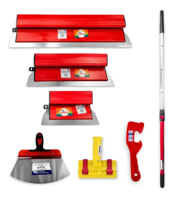 Kit 3 Desempenadeira Berox Compel Suporte Espátula Extensor