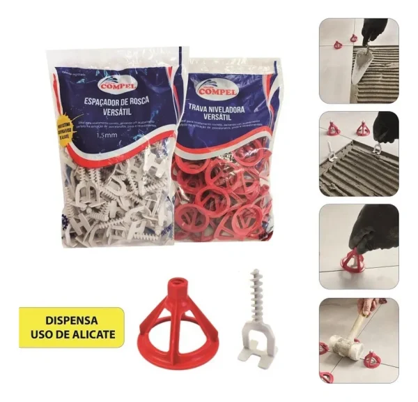 Espaçadores De Porcelanato Kit 400 Peças 1 Milimetro