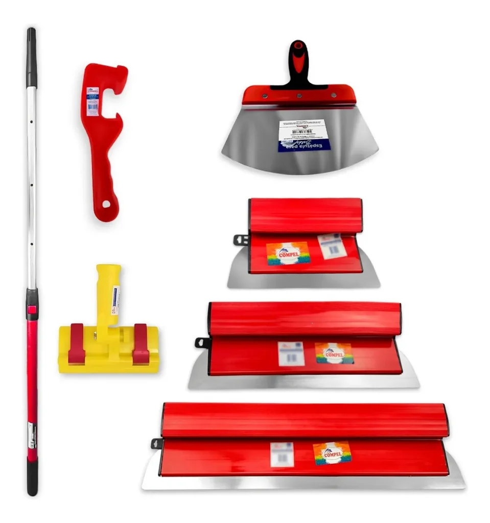 Kit 3 Desempenadeira Berox Compel Suporte Espátula Extensor
