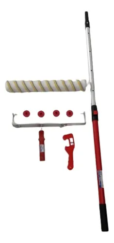 Kit Pintura Suporte Regulavel+rolo Lã+cabo Alongador Clic+