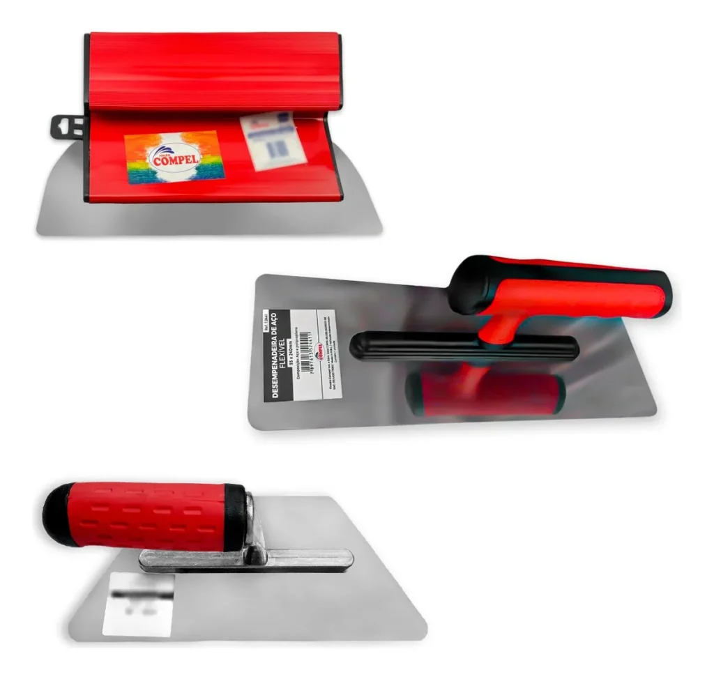 Kit Desempenadeira Berox Compel 25cm + Flexível + Trapézio