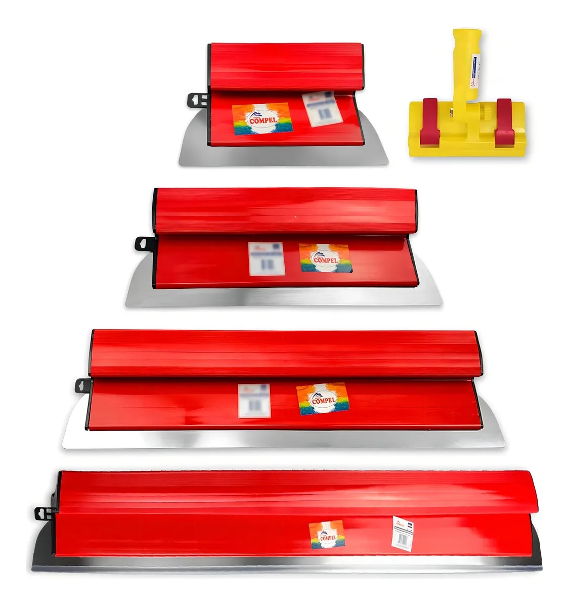 Kit Profissional Desempenadeiras Berox Inox 25 | 40 | 60 | 80 cm ...