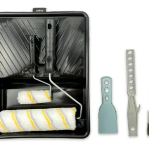 Kit 7 Peças Pintura Parede Teto Rolo Lã + Pincel + Espátula